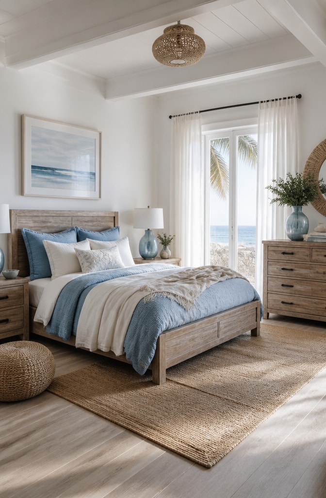 Coastal Brown Driftwood Bedroom