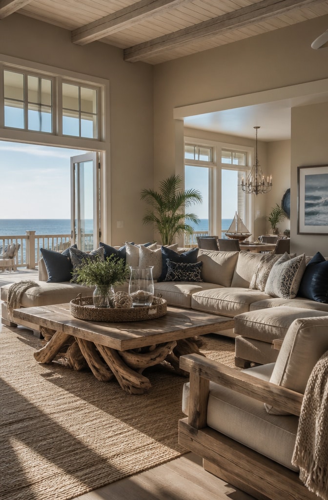 Coastal Brown Driftwood Living Room