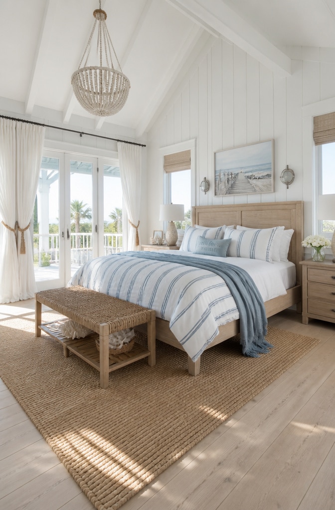 Coastal Farmhouse Bedroom