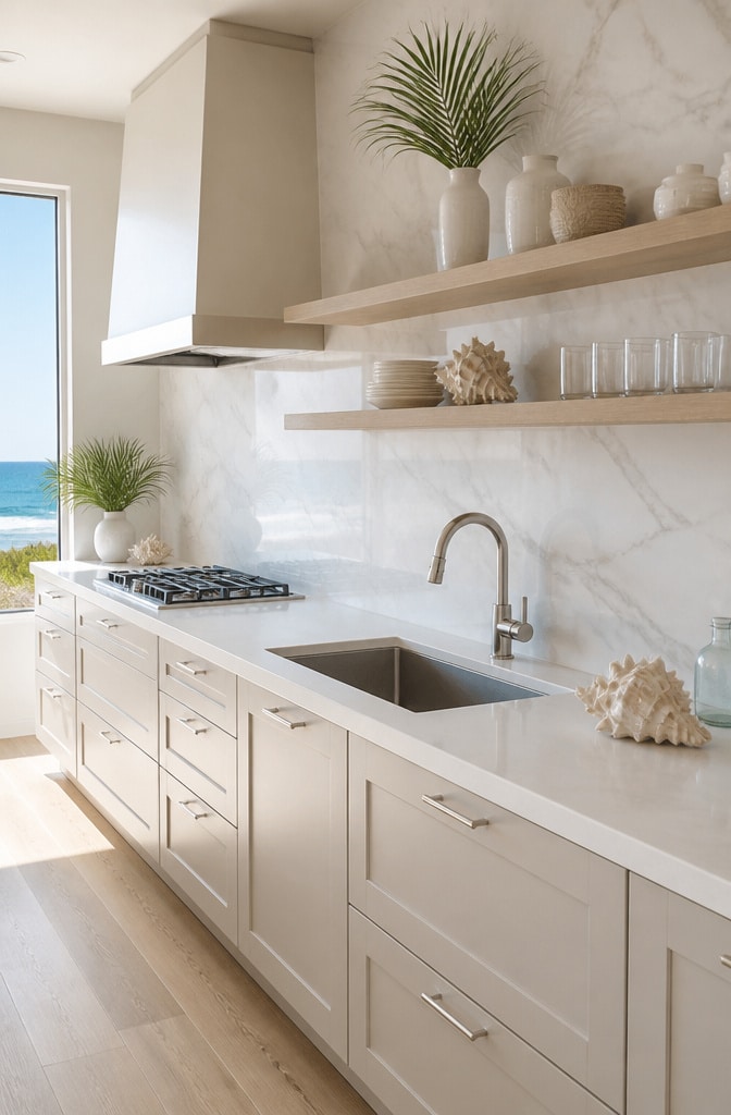 Coastal Minimal Kitchen Counter