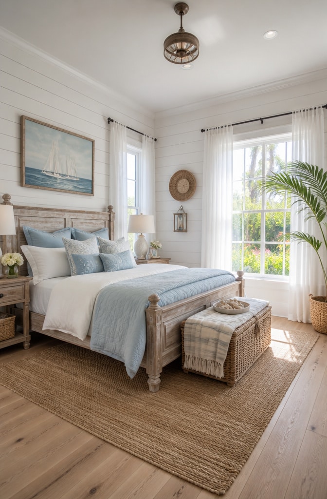 Coastal Modern Farmhouse Bedroom