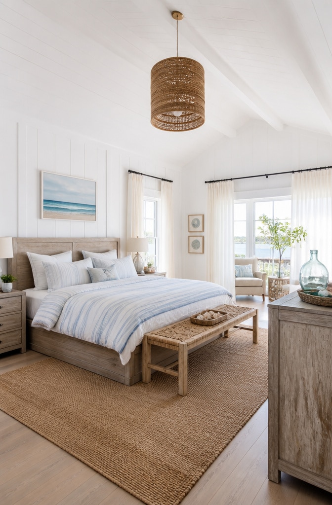 Coastal Modern Farmhouse Bedroom