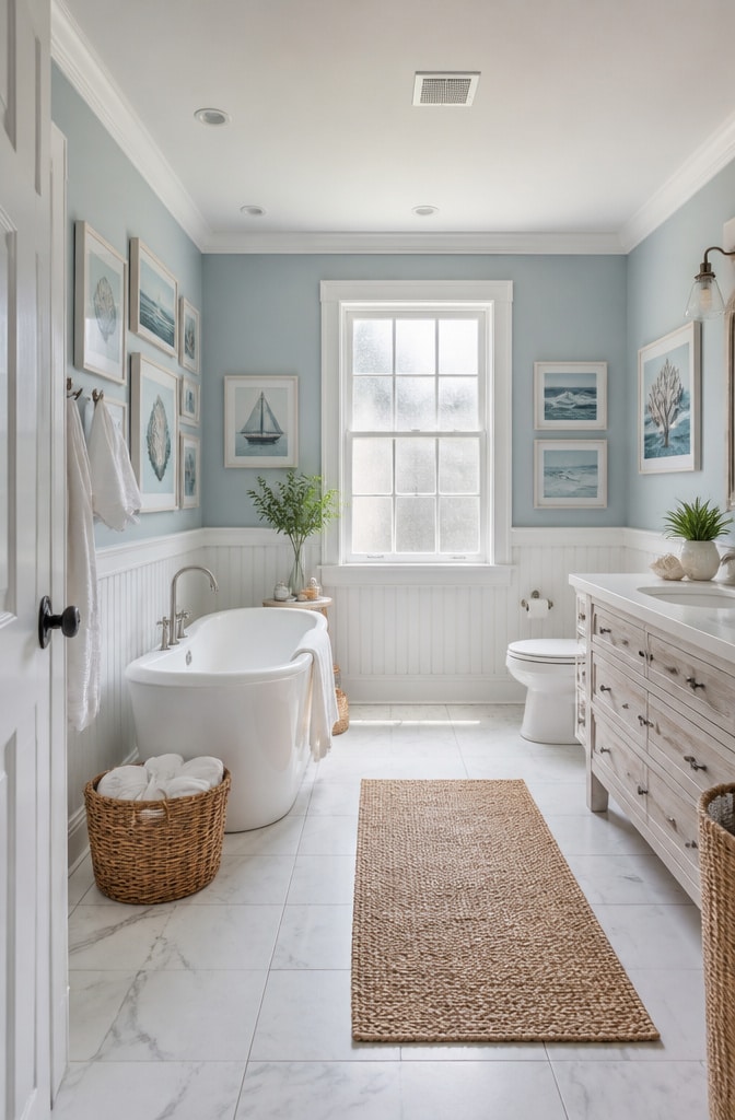 Coastal Nautical Bathroom Prints