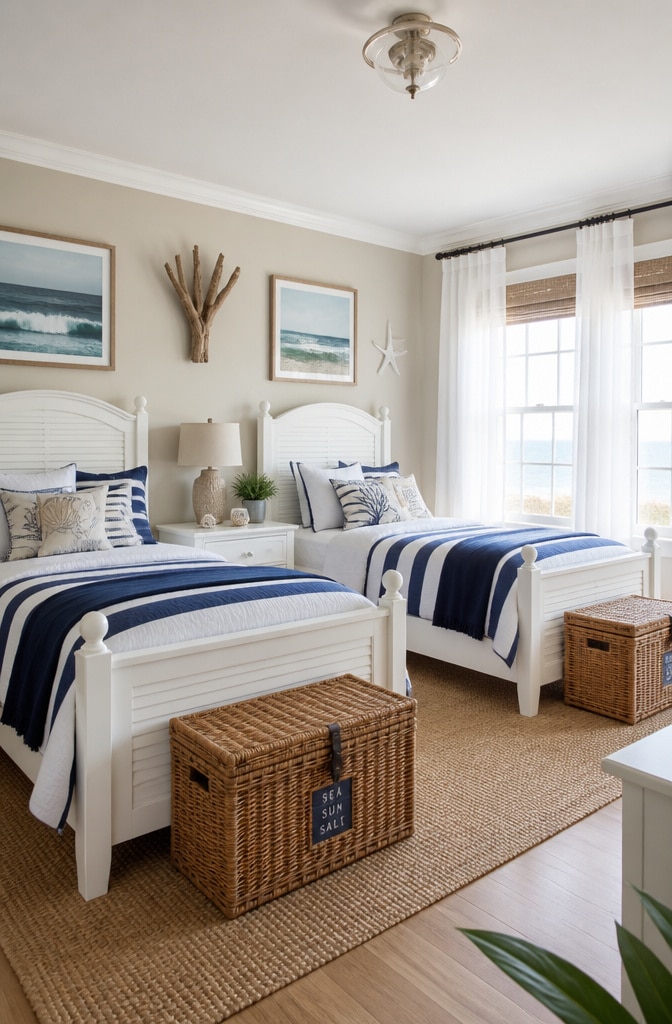 Coastal Nautical Shared Bedroom