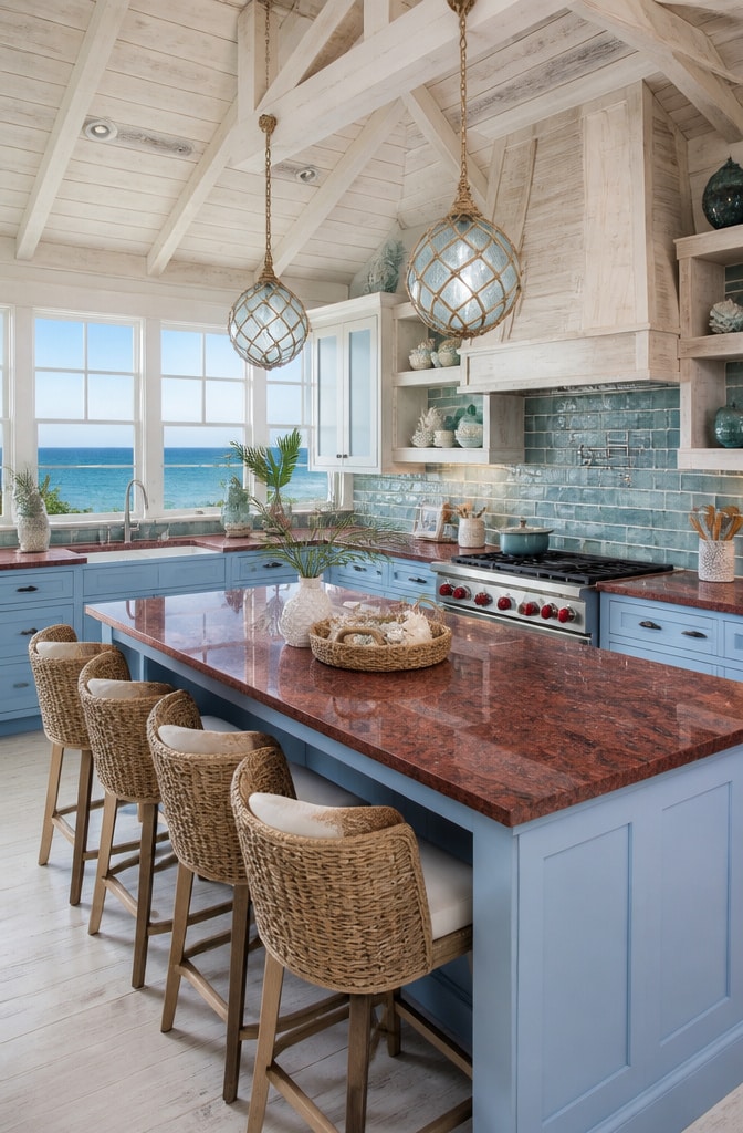 Coastal Red Granite Kitchen Haven