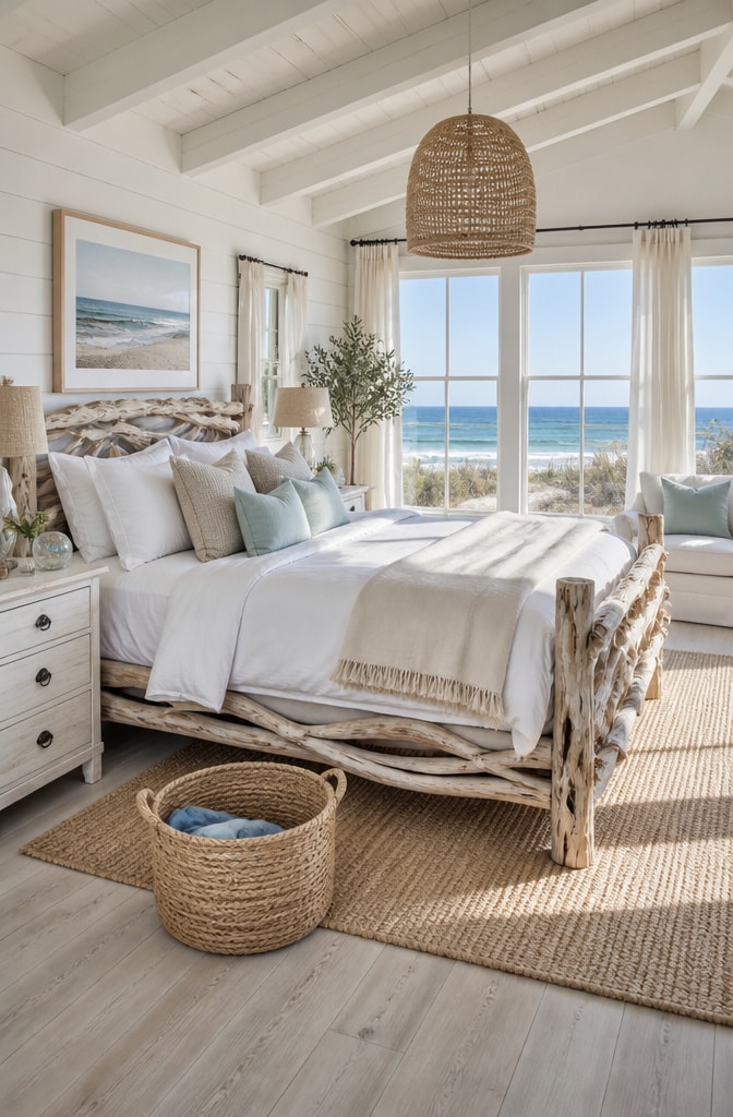 Coastal Western Farmhouse Bedroom