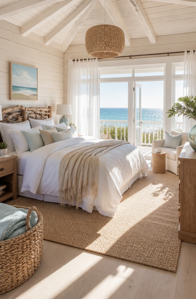 Coastal White Beach Bedroom