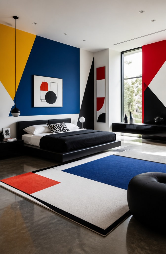 Contemporary Art-Inspired Bedroom