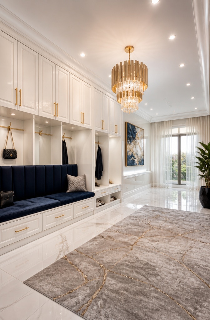 Contemporary Luxe Garage Mudroom