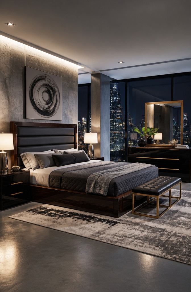 Contemporary Urban Chic Bedroom Furniture Set
