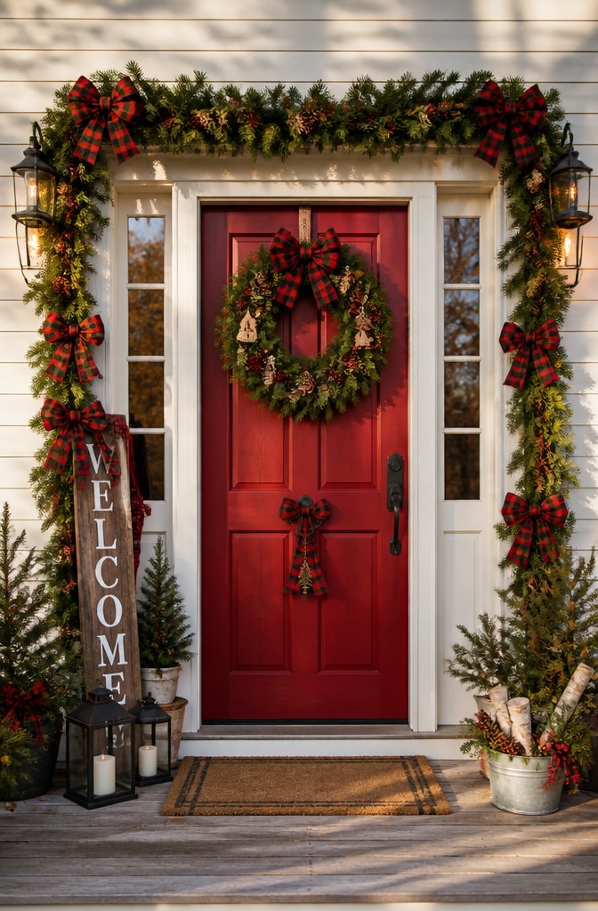 Cozy Cottage Charm with Plaid and Pine