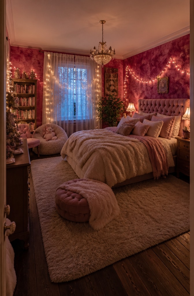 Cozy Plush Soft Girl Bedroom