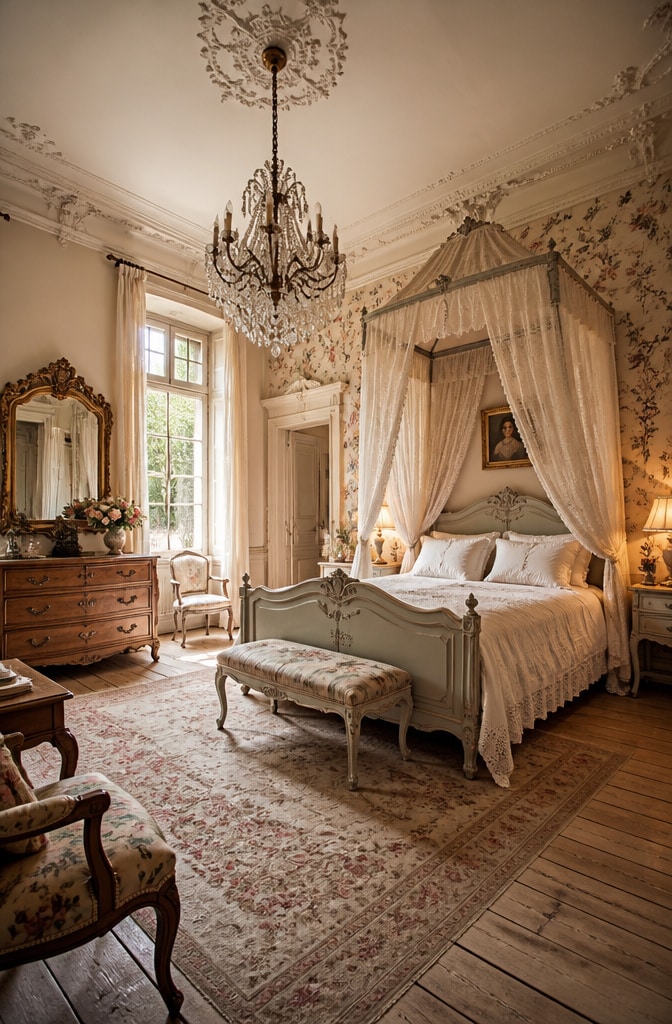 Elegant Provincial French Farmhouse Bedroom