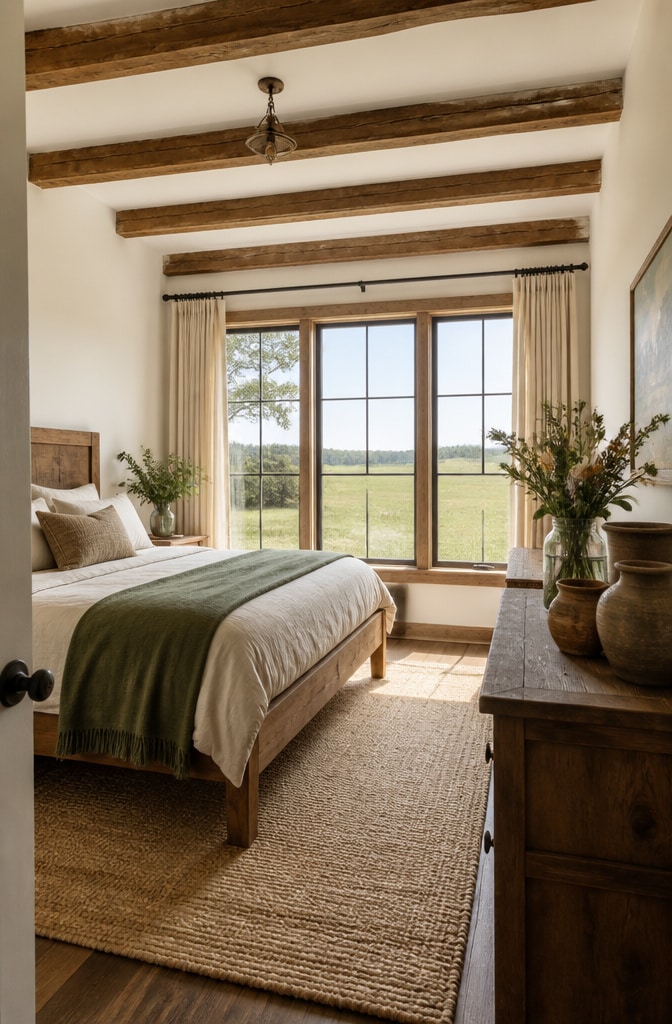Farmhouse Farm-to-Table Inspired Guest Bedroom
