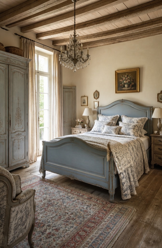 French Country Farmhouse Bedroom