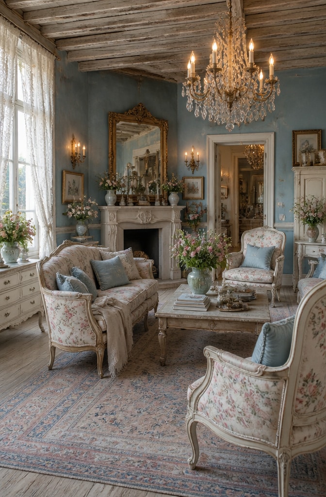 French Country Hague Blue Sitting Room