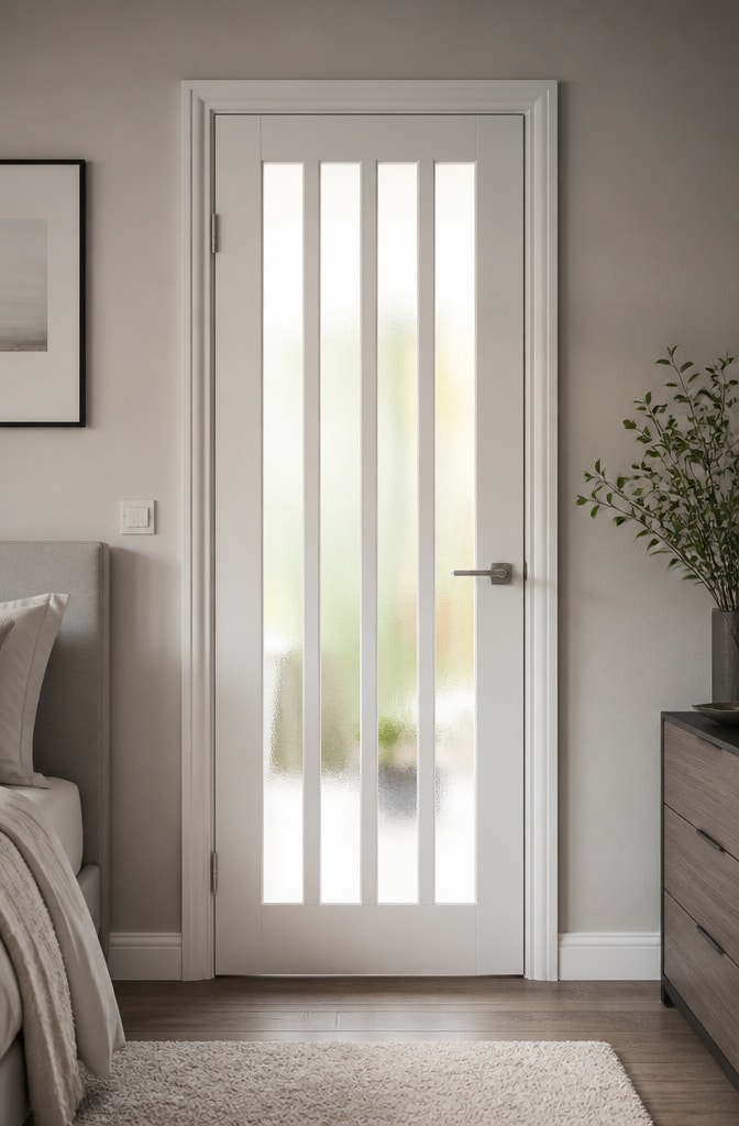 Frosted Glass Panel Bedroom Door