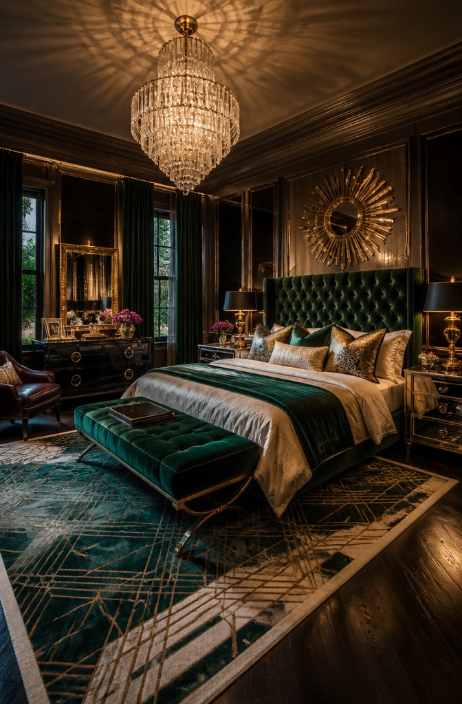 Glamorous Hollywood Regency Bedroom