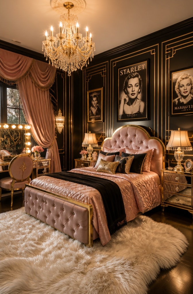 Glamorous Hollywood Starlet Bedroom