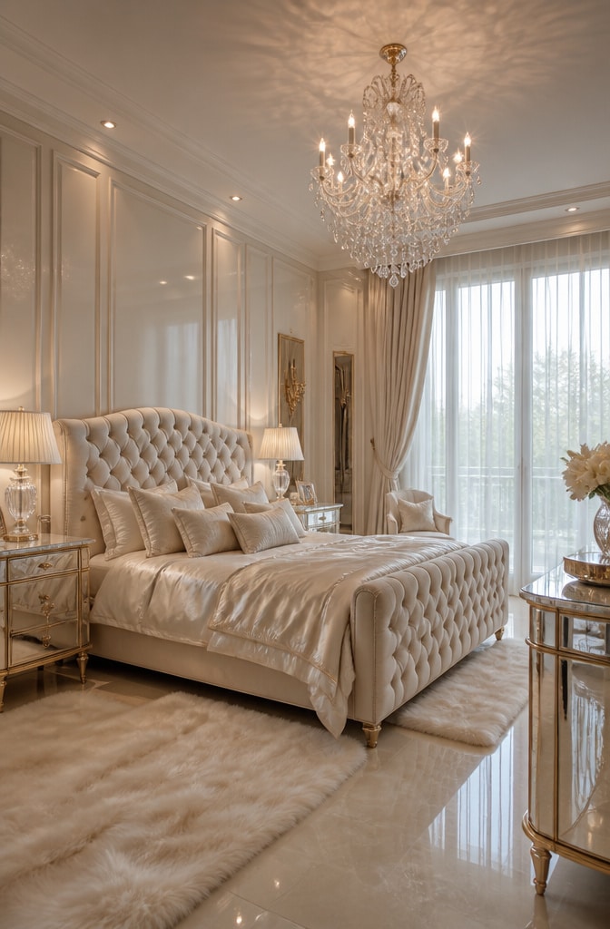 Glamorous Off White Luxe Bedroom
