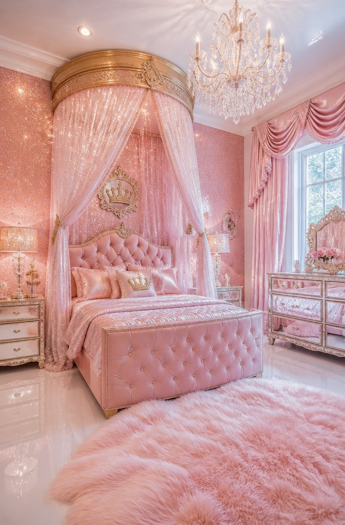 Glittering Princess Glam Bedroom