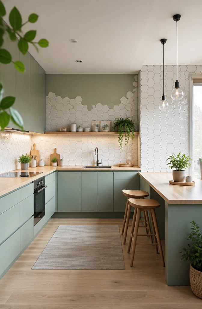 Glossy White Hexagonal Tiles