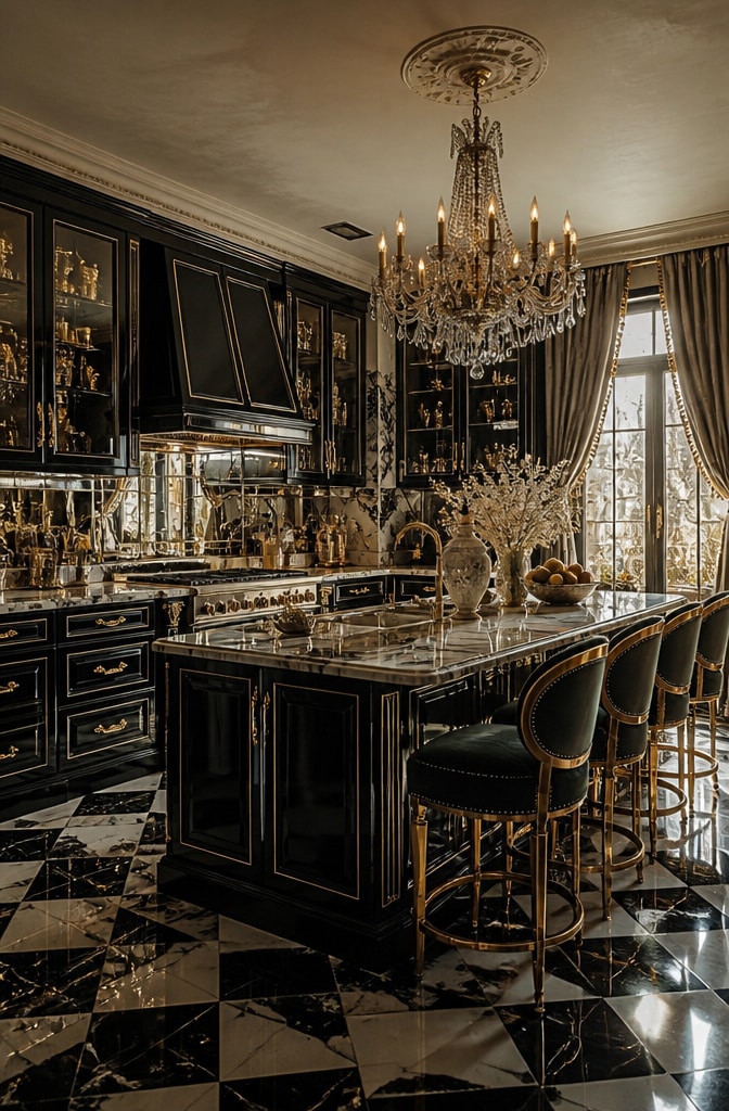 Hollywood Regency Vintage Kitchen