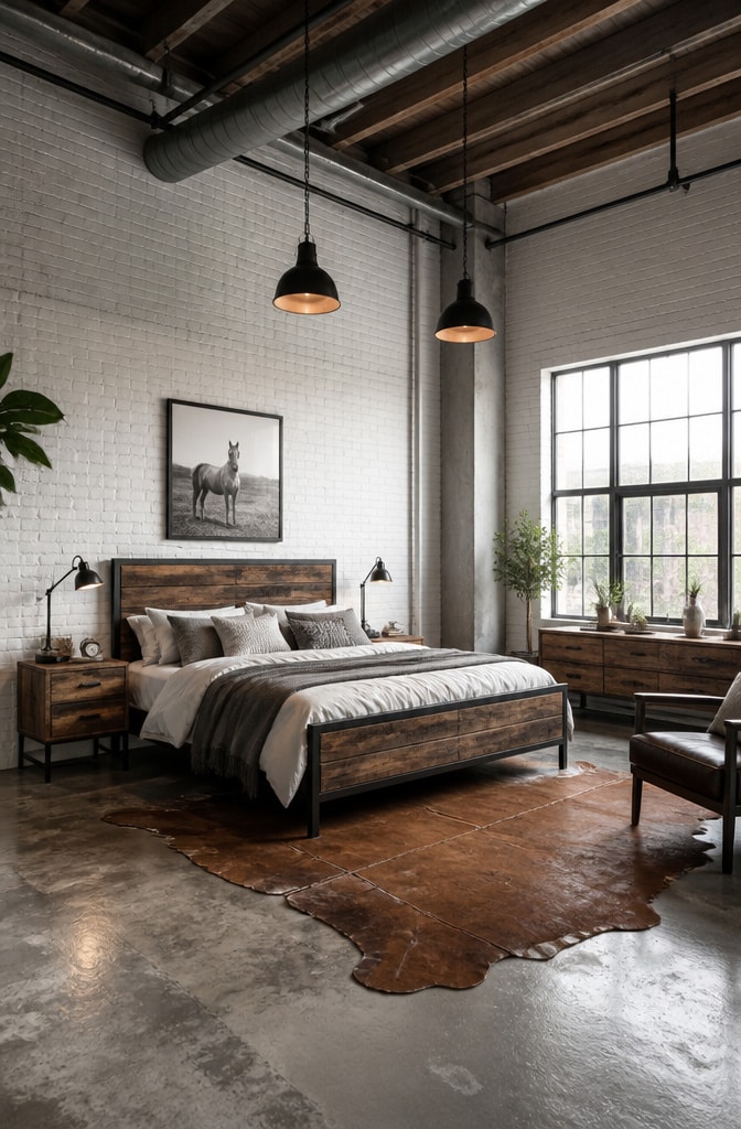 Industrial Edge Modern Farmhouse Bedroom