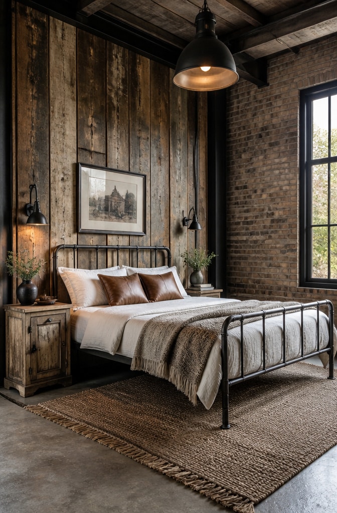 Industrial Farmhouse Guest Bedroom
