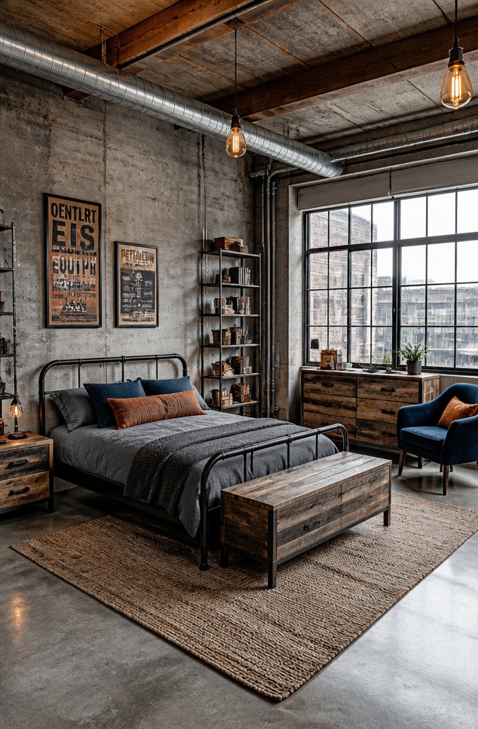 Industrial Loft Style Boys Bedroom