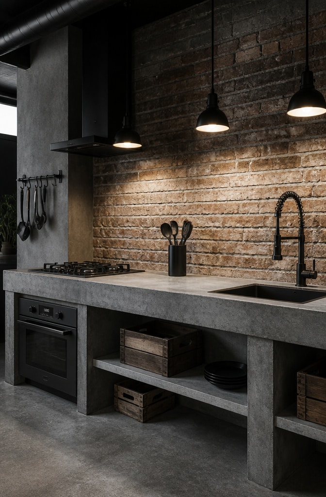Industrial Minimalist Kitchen Counter