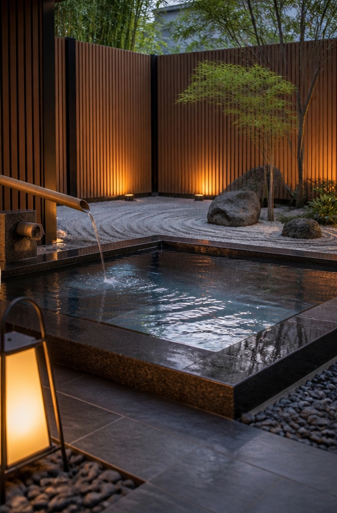 Japanese Zen Courtyard Plunge Pool