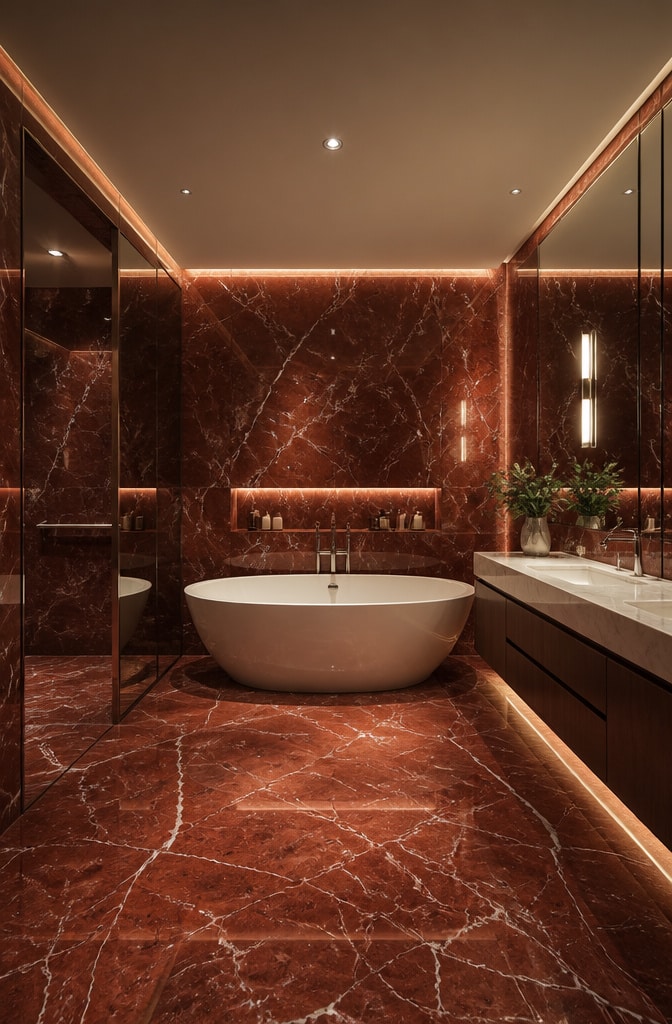 10 Stunning Dark Red Bathroom Ideas to Transform Your Space into a Bold Retreat