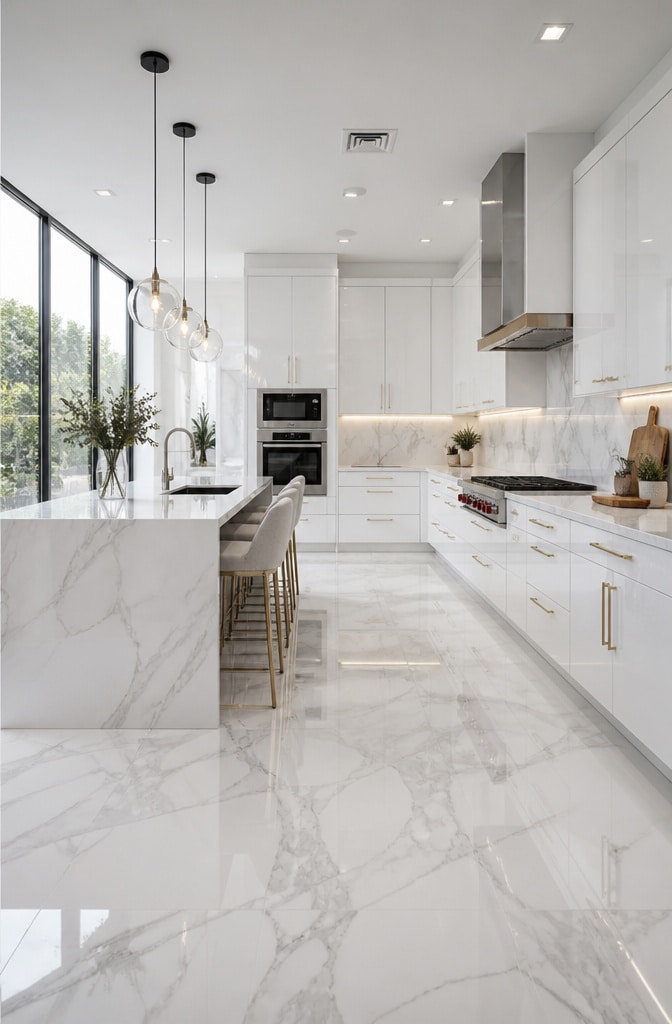 Marble Effect Porcelain Tiles