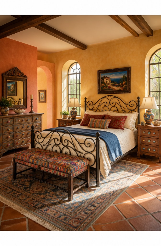 Mediterranean Villa Bedroom Furniture Set
