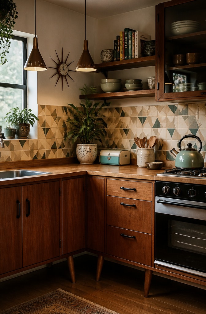 Mid-Century Modern Corner Kitchen Counter