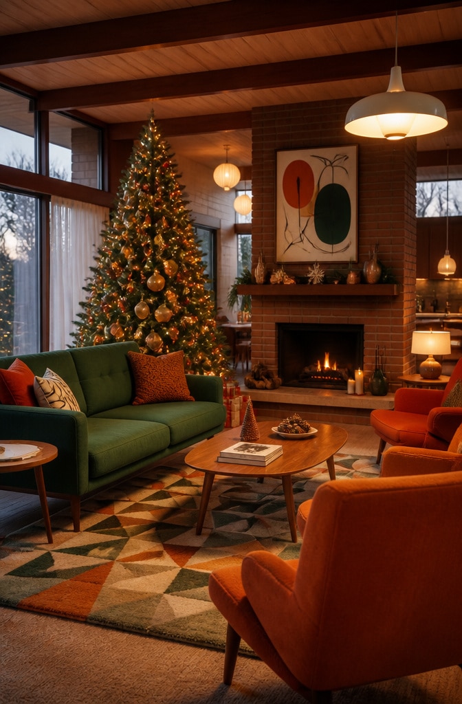 Mid-Century Modern Festive Lounge
