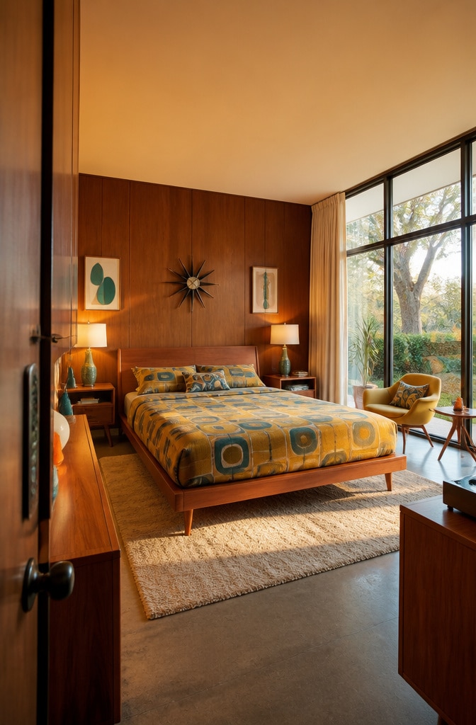 Mid-Century Modern Retro Bedroom