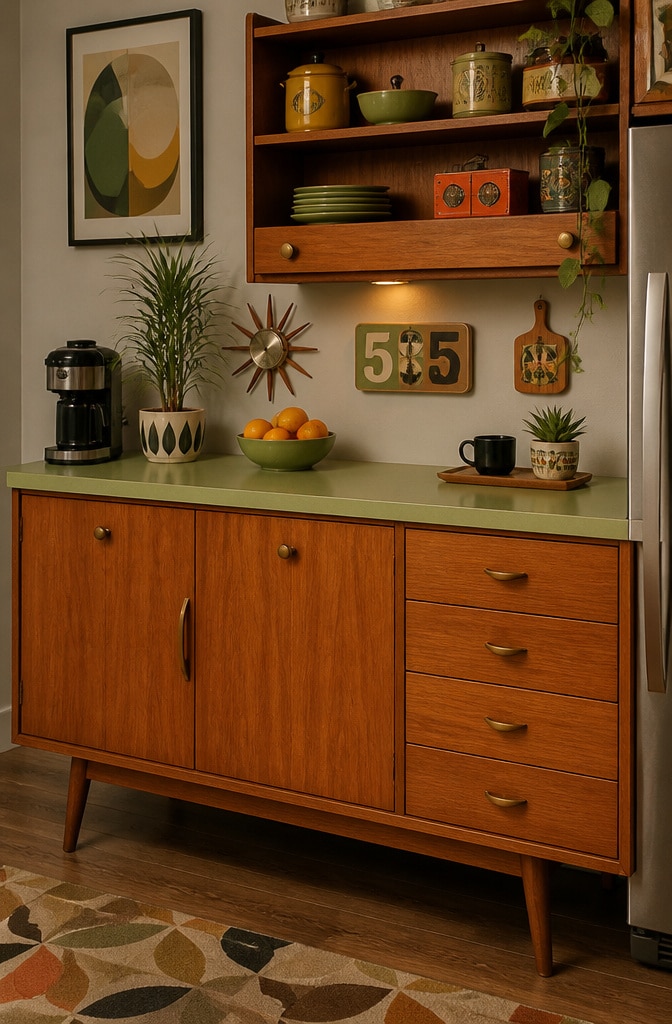 Mid-Century Modern Retro Counter Style