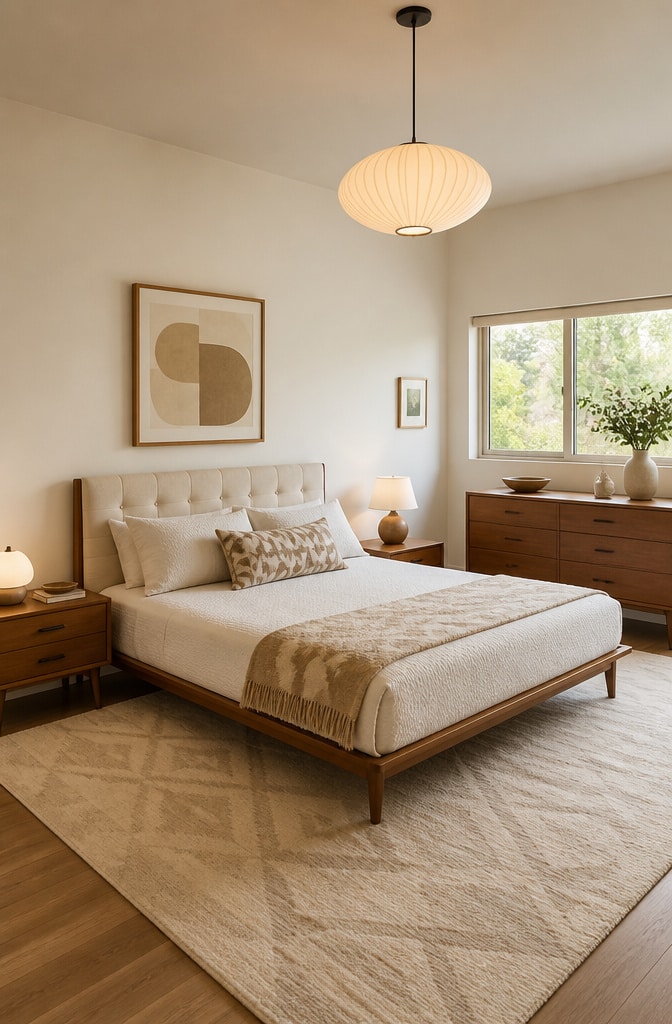 Mid-Century Off White Elegance
