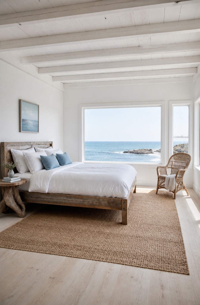 Minimalist Coastal Vintage Bedroom