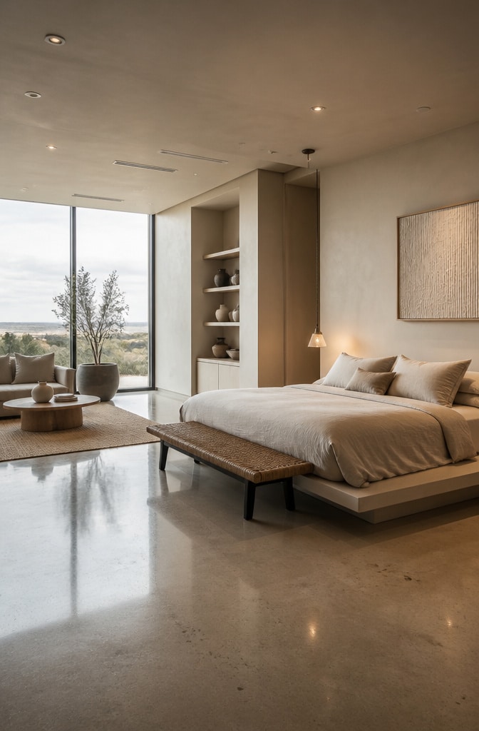 Minimalist Modern Beige Bedroom