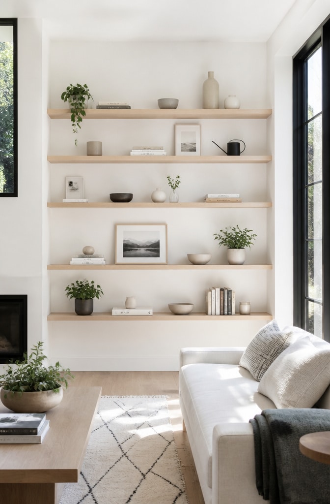 Minimalist Scandinavian Shelf Decor