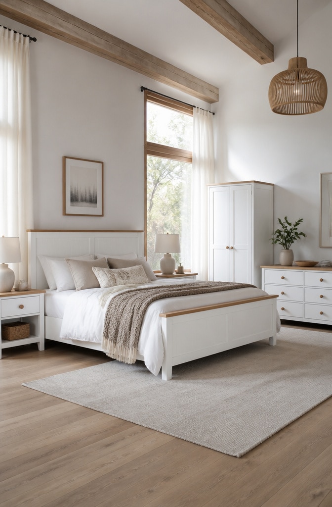 Minimalist Scandinavian White Bedroom Furniture