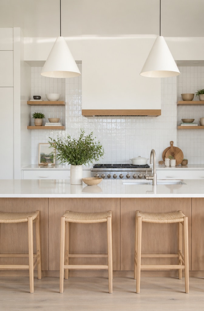 Minimalist White Glossy Tiles