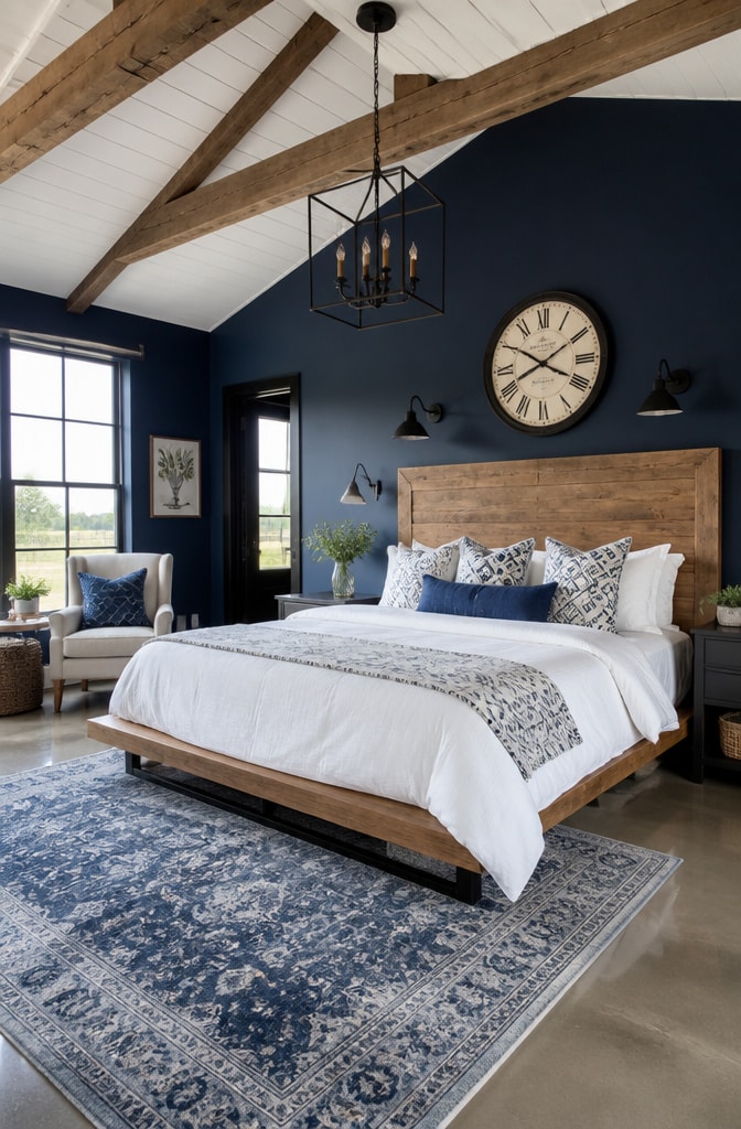 Modern Blue Farmhouse Retreat