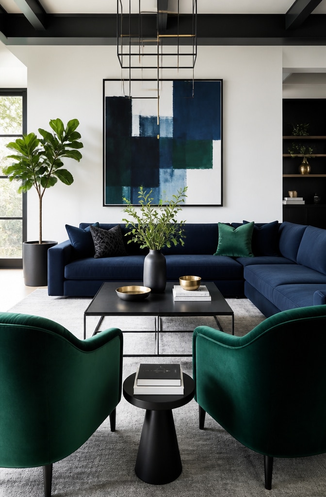 Modern Emerald and Navy Contrast