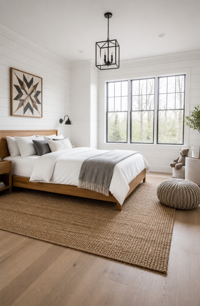 Modern Farmhouse Minimalist Kids Bedroom