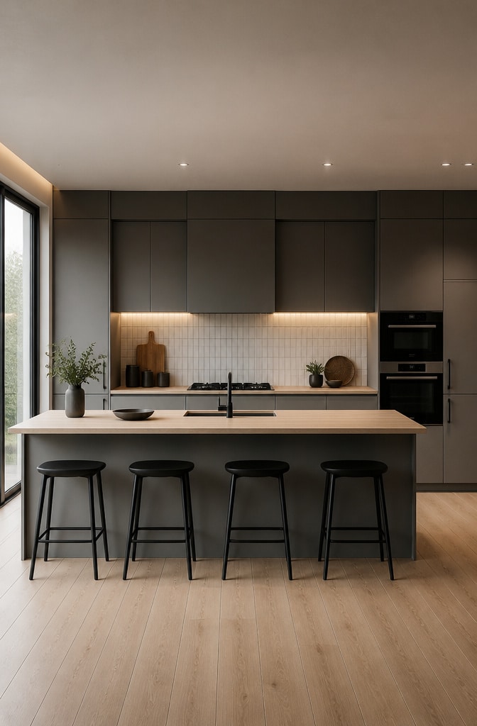 Modern Japandi Kitchen with Matte Finishes