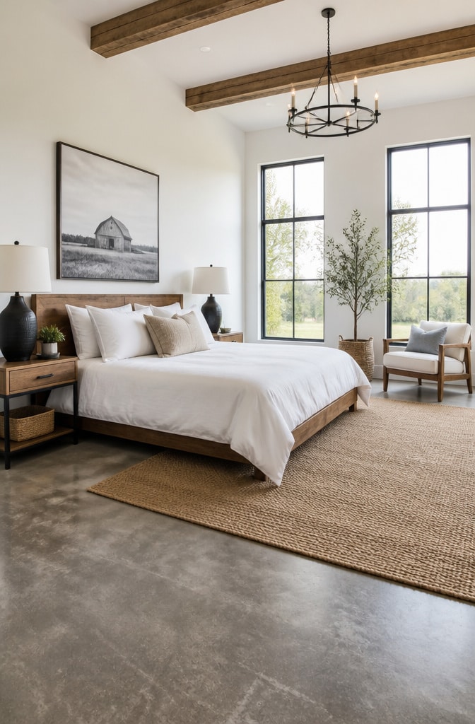Modern Minimalist Farmhouse Bedroom